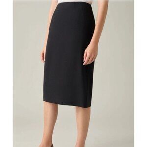 Kasper Skirt 18 Black Lined Smooth Polyester Classic Career Suit Coordinate